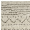thumbnail image 7 of SAFAVIEH Arizona Teagan Geometric Striped Shag Area Rug, Ivory/Beige, 10' x 14', 7 of 7