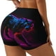 thumbnail image 1 of Fotbe Futuristic Purple Panther A、 Shorts Sin Costuras – Shorts Deportivos de Cintura Alta para Mujer, Elásticos para Gimnasio, Yoga, Running o Ciclismo-Large, 1 of 8