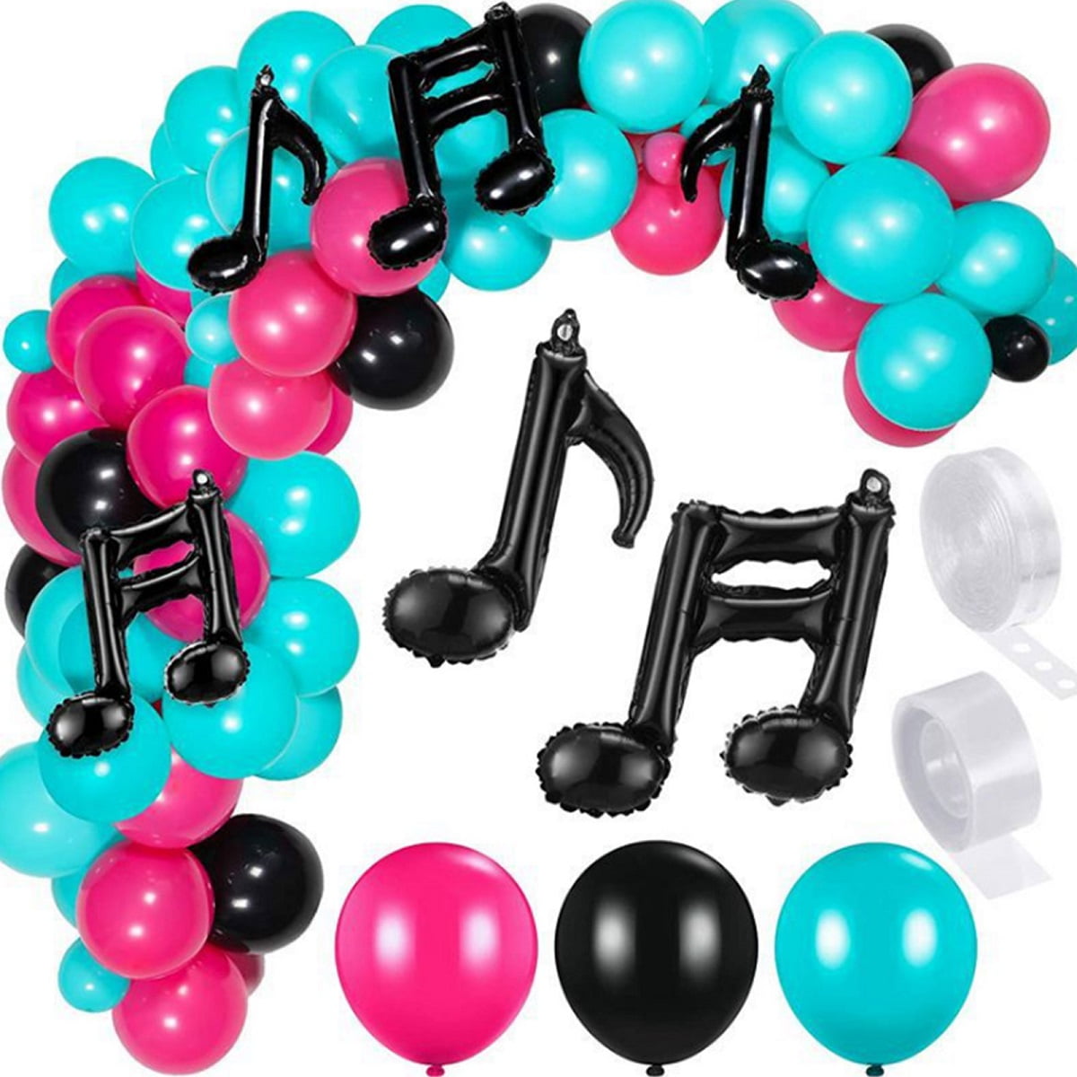 Music Themed Party Balloon Garland Decoration Tik Tok Birthday Party Supplies For Boys And Grils 139pcs Black Rose Red Tiffany Blue Walmart Com Walmart Com