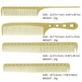 thumbnail image 4 of OPALESQUE 4 Tipos de Peines de Aluminio Profesional para Barberos, Set de Metal Combs para Cortar Peines de Metal, Peines de Cola para Peluquería (Dorado), 4 of 8
