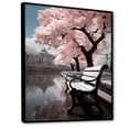 thumbnail image 2 of Designart "Pink Luxembourg Gardens Charm" Cottage Floater Framed Wall Decor, 2 of 7