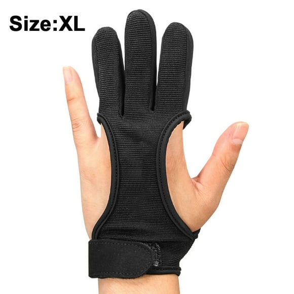 Archery Glove, Non-slip breathable three-finger shooting gloves, Shooting Hunting Targeting Bow Tab Archery Accessories, Material Non-Slip Padded Guard for Grip Stability