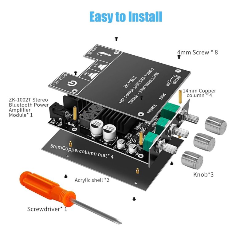 TAPDRA 2.0 Channel Amplifier Board for Speakers AUX Bluetooth