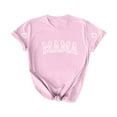 thumbnail image 1 of Camisa Penkiiy Mama Mujer Manga Corta Tops Tees Gráficas Trendy Camiseta Casual Mom 3XL Rosa, 1 of 4