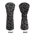 thumbnail image 5 of Uorisanigo Golf Club Covers for Women Men, 3 Packs Gray Black Bat Golf Club Driver, Fairway Wood and Hybrid Head Cover, Headcovers Set Keep Clubs Dry and Clean, Funny Accessories, 5 of 7