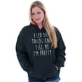 thumbnail image 3 of Feed Me Tacos and Tell Me Im Pretty Hoodie Sweatshirt Women Brisco Brands M, 3 of 6