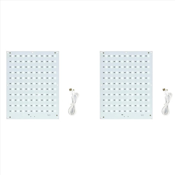 2X for Bambu 3D Printer CMYK Lithophane LED Backlight Board Kit USB C DIY Lithophane Photo Model,2 x cable 2 x Lithophane Led Panel,White