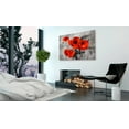 thumbnail image 2 of Tiptophomedecor Stretched Canvas Floral Art - Steel Poppies - Stretched & Framed Ready To Hang Art, 2 of 3