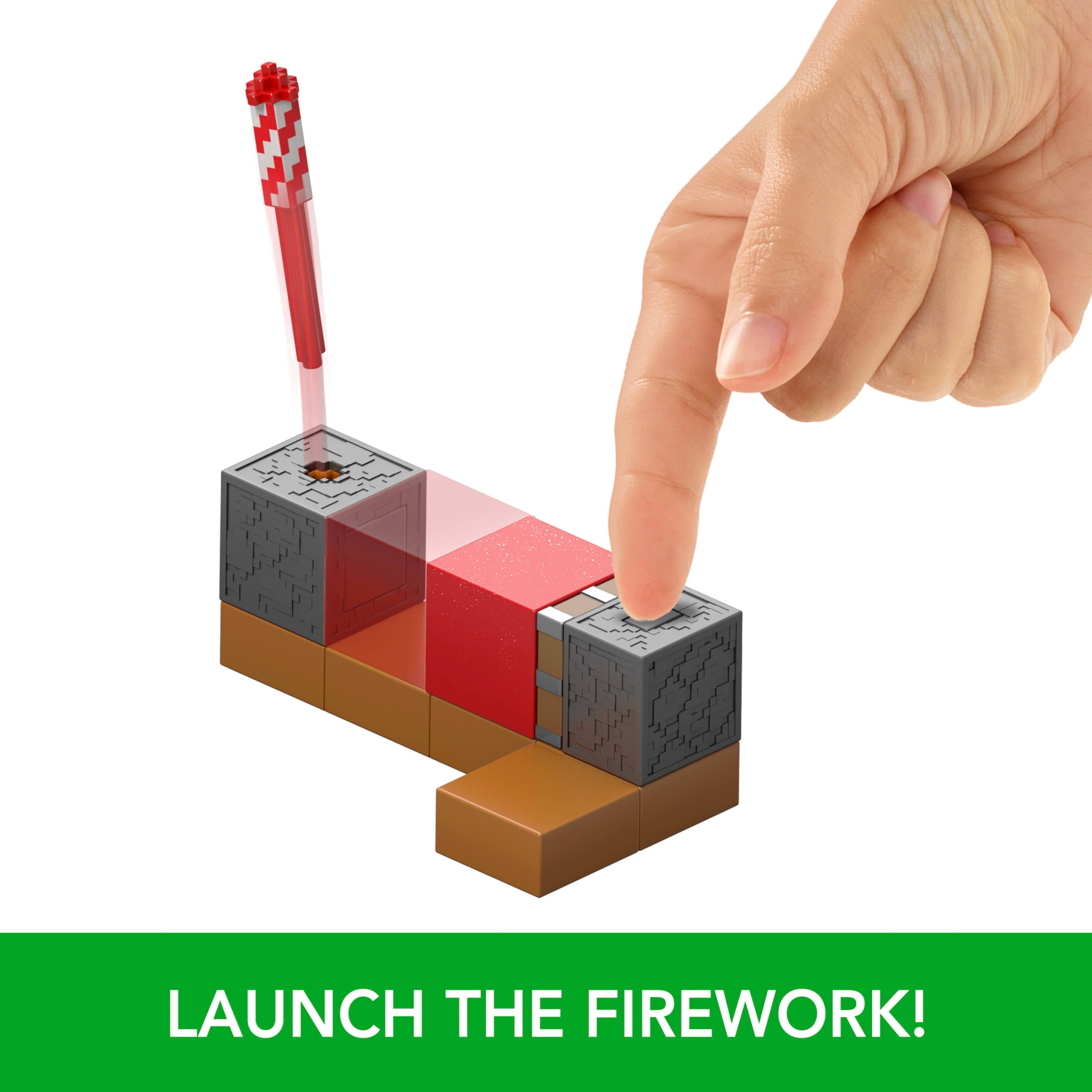 Minecraft Protector’s Firework Launcher Action Figure & Accessories Set, 3.25-inch Scale Collectible