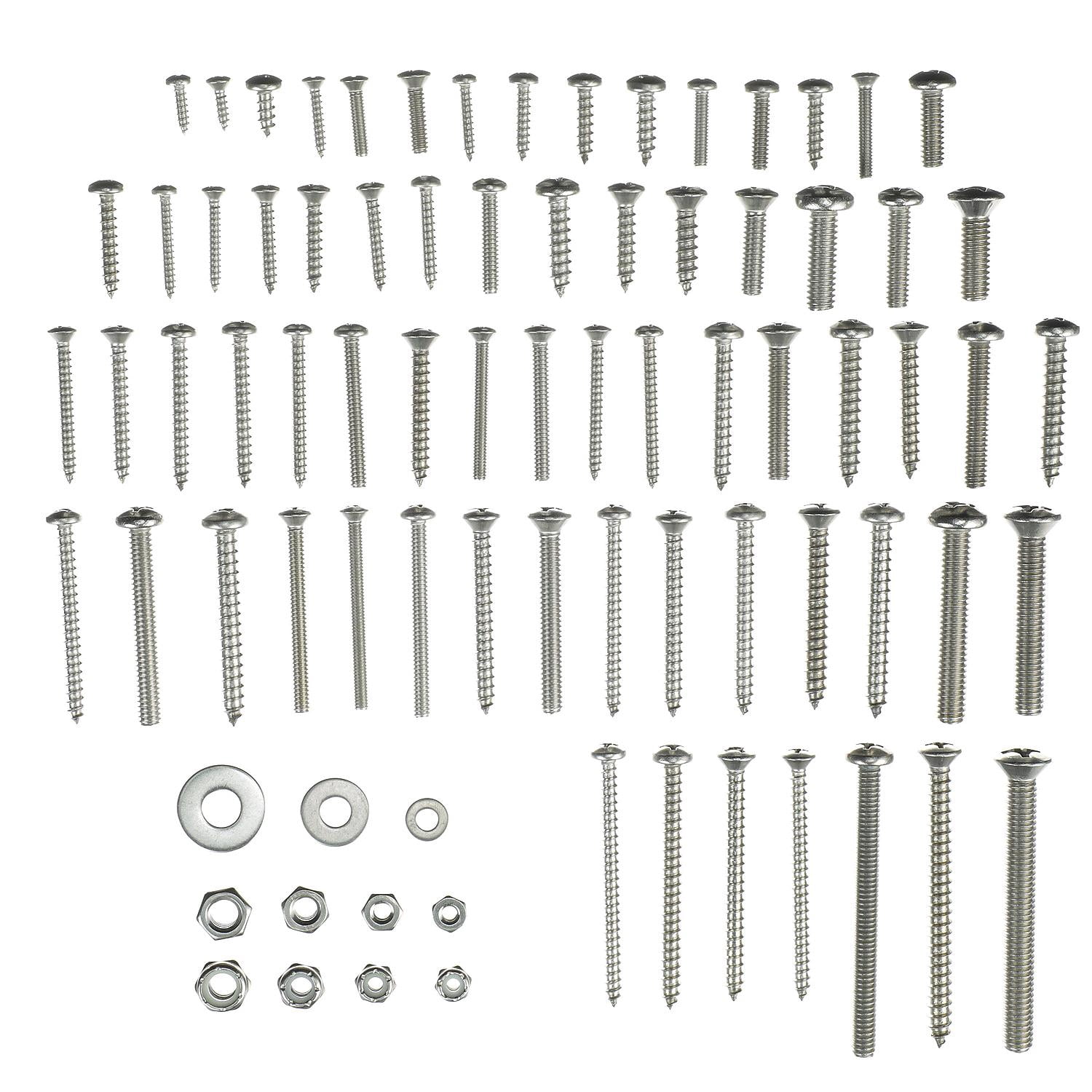 Seachoice 59436 Stainless Steel Tapping and Machine Screw Kit, 1,008 Piece