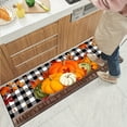thumbnail image 5 of Thanksgiving Kitchen Mat, High-Quality Flannel, 0.43" Thick, Non-Slip Backing, Anti-Fatigue Rug with Pumpkin Maple Leaf Design, 5 of 14