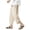 Beige, variant on HNMKIU Men's Casual Pants Comfortable Lightweight Wide Leg Elastic Waist Relaxed Fit Beach Trousers for Everyday Wear