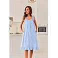 thumbnail image 2 of Ekouaer Mumus for Women with Pockets Sleeveless Nightgowns Soft Summer Night Gowns Cooling Sleep Shirts Victorian Dress, 2 of 6