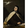 thumbnail image 2 of Jusepe de Ribera 20x24 Black Ornate Framed Double Matted Museum Art Print Titled: Saint Teresa of Avila (1644), 2 of 5