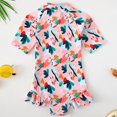 thumbnail image 4 of Girls Princess Ruffled One-Piece Swimsuit Half-Zip Printed Age 4-6 Years H90102, 4 of 9
