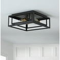 thumbnail image 4 of Aiwen 3 lights vintage square caged flush mount ceiling lamp 60 Watts, 4 of 8