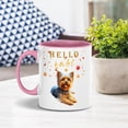 thumbnail image 4 of Hello Fall Yorkshire Terrier Enjoys Warm Campfire Autumn Night Bright Moon 11oz Accent Two-tone Mug Yorkie Dog Lover Gifts Coffee Tea Cup - 01008, 4 of 5