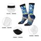 thumbnail image 5 of Balery Vintage Starry Sky Shark Calcetas Largas con Estampado para Hombre y Mujer – Suaves y Transpirables, Talla Única (US 5-11), 5 of 6