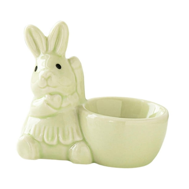 Huevera Macarena Bandeja Expositora para huevos de Pascua cerámica verde