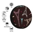 thumbnail image 5 of Balery Eiffel Towertire Cover Waterproof Dust-Proof, Universal Spare Wheel Tire Cover For Trailer, Rv, Suv Truck And Vehicle Camper Accessories-14 Inch, 5 of 9