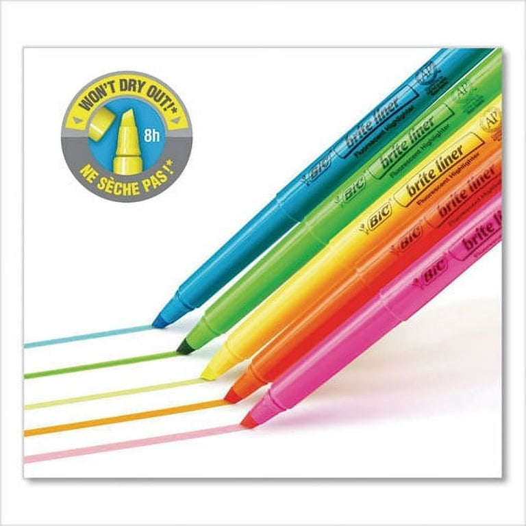Brite Liner Highlighter, Fluorescent Blue Ink, Chisel Tip, Blue/Black Barrel, Dozen Brite Liner Highlighter, Fluorescent Blue Ink, Chisel Tip, Blue/Black Barrel, Dozen