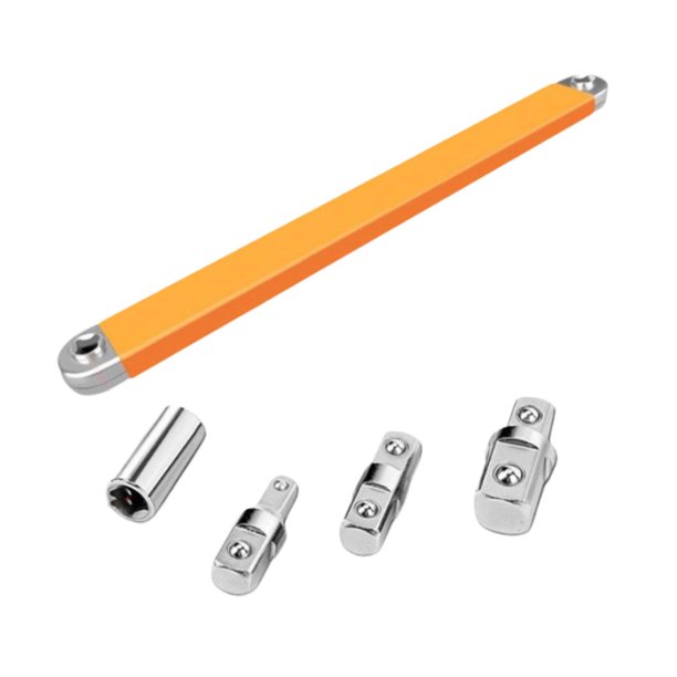 Barra de extensión para llave de carraca, kit de llaves de impacto universales para espacios reducidos Naranja