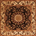 thumbnail image 1 of Ahgly Company Indoor Square Medallion Orange Traditional Area Rugs, 8' Square, 1 of 1