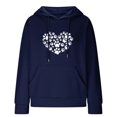 thumbnail image 4 of DPTALR Women Print Round-Neck Long Sleeve Loosen Single Sweatshirt Tops Pullover Blouse, 4 of 4