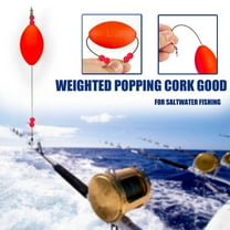 Weighted Popping Cork Good for Saltwater Fishing Sea Fishing,Red