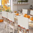 thumbnail image 2 of Fall Thanksgiving Chair Covers Set of 1 Mushroom Vintage Maple Leaves Chair Back Covers Stretch Removable Washable Slipcovers Protector for Dining Room Kitchen Party Decor, 2 of 5