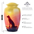 thumbnail image 2 of Cat Cremation Urn For Ashes, 4 Keepsake Yellow Urns For Adult Female, 1 Large Burial Urn For Cremated Remains, Funeral Urns For Boy & Girl, Adult Combo 10&3 Inch, 2 of 7