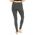 thumbnail image 3 of Stretch Is Comfort Women's Cotton Full Length Leggings Charcoal Gray 3X, 3 of 6