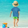 thumbnail image 4 of FORMRS Boys Rash Guard with Short Sleeves UPF 50+ Swim Shirts Sizes 3-12T, Colorful Ice Cream Cat, 4 of 6