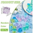 thumbnail image 2 of 100Pcs Rainbow Crystal Plastic Cubes Translucent Gem Blocks Square Fish Tank Rocks Aquarium Rocks Plastic Beads Colorful, 2 of 9