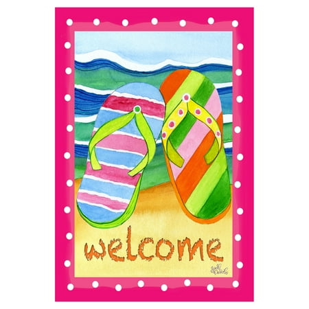 - Toland Home Garden Flip Flop Welcome Flag