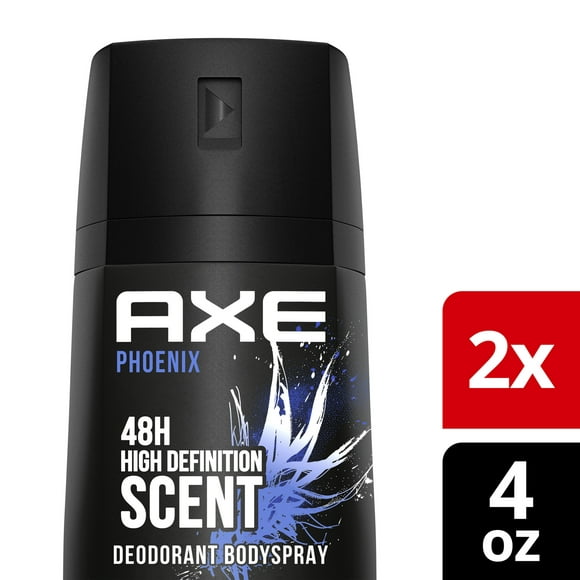 Axe Phoenix 48H High Definition Scent Men's Deodorant Body Spray All Skin, 4 oz 2 Pack