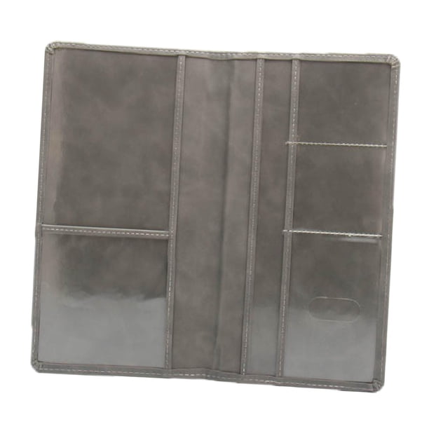 Soporte para registro de seguro de coche Yinane funda tipo cartera organizador para permiso de condu Gris