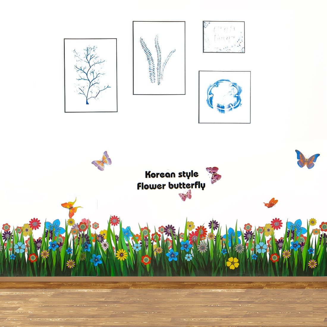 Butterfly Floral Pattern Wall Stickers Removable Peel and Stick Wall