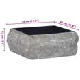 thumbnail image 2 of vidaXL Bathroom Basin, Countertop Vanity Sink, Natural Shape, Black 11.8"x11.8"x5.1" Marble Square, 2 of 8