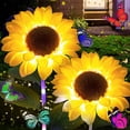 thumbnail image 2 of Lampe Solaire Tournesol Étanche Lampe Solaire de Pelouse Tournesols Lampe de Paysage Lampe Solaire à Piquet pour Cour Pelouse, 2 of 7