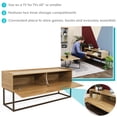 thumbnail image 3 of Sunnydaze Industrial Pull-Down Front Panel MDP Console Table, Brown, 3 of 11