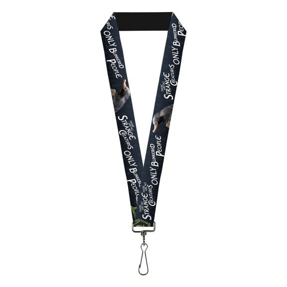 The Wizarding World of Harry Potter Lanyard, Pickett Niffler No Strange Creatures Only Blinkered People, Elastic
