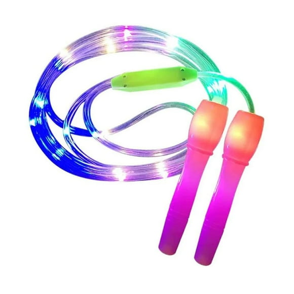 Wmool LED Light Up Jump Ropes For Kids Glowing Skipping Rope Students Sports Class For Men Women Adjustable Fitness Exercise Xmas Gift