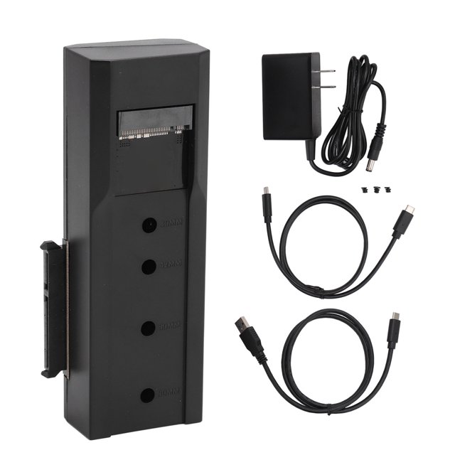 Adaptador de SSD M.2 SATA Nvme de 2,5 pulgadas y 3,5 pulgadas Adaptador externo de unidad de estado sólido para SSD M.2 Nvme SATA 2230 2242 2260 2280 100-240 V Enchufe estadounidense
