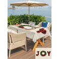 thumbnail image 4 of Outdoor Tablecloth with Umbrella Hole and Zipper, Red Green Christmas Rectangle Table Cloth 60x102 Inch Waterproof Tablecloth, Farmhouse Xmas Botanical Winter Picnic Table Cover for Patio Camping, 4 of 7
