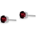 thumbnail image 2 of 14k White Gold 5.2mm Garnet Earrings - 5mm, 2 of 6