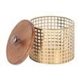 thumbnail image 2 of Sagebrook Home Bronze Metal Wood Top Box, Round , Round, Metal, Contemporary, 5.9"L X 6.3"W X 6.25"H, Solid Color, 2 of 4