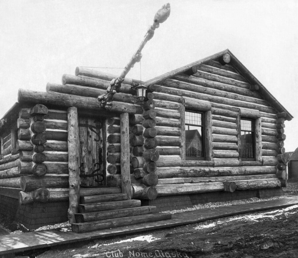 Alaska Log Cabin, C1916. /Nthe Log Cabin Clubhouse In Nome, Alaska