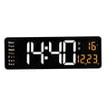 thumbnail image 1 of Gran Reloj de Pared Digital, Ajuste de Brillo, Control Remoto, USB, Relojes LED Electrónicos para Hotel, Comedor, Regalo, Decoraciones para El Hogar Naranja Macarena Reloj de pared digital, 1 of 8