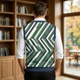 thumbnail image 5 of Sorvello Men's Argyle Knit Sweater Vest V Neck Sleeveless Pullover Classic Vintage Business Casual Fall Winter Layering for Men Green XXL, 5 of 7